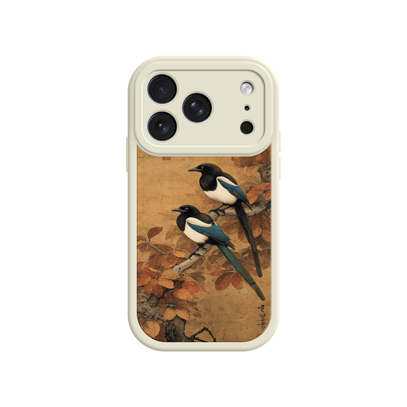 Artistic phone case for nature-themed flat lays