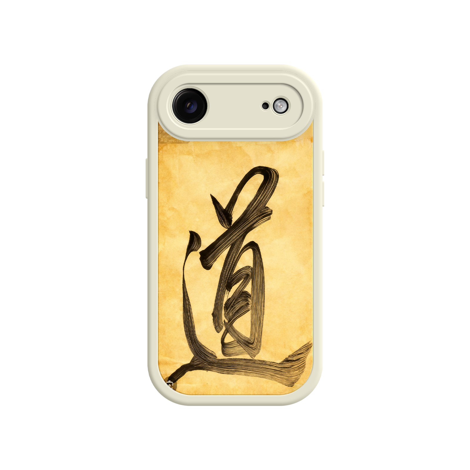 Cultural phone case with stylized Dao character