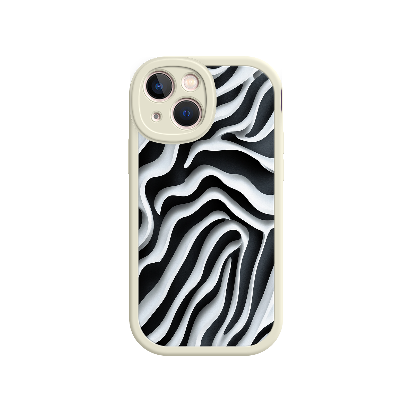 Zebra Pattern iPhone 17 Case – Black & White Protective Cover for iPhone 16 Pro / Max