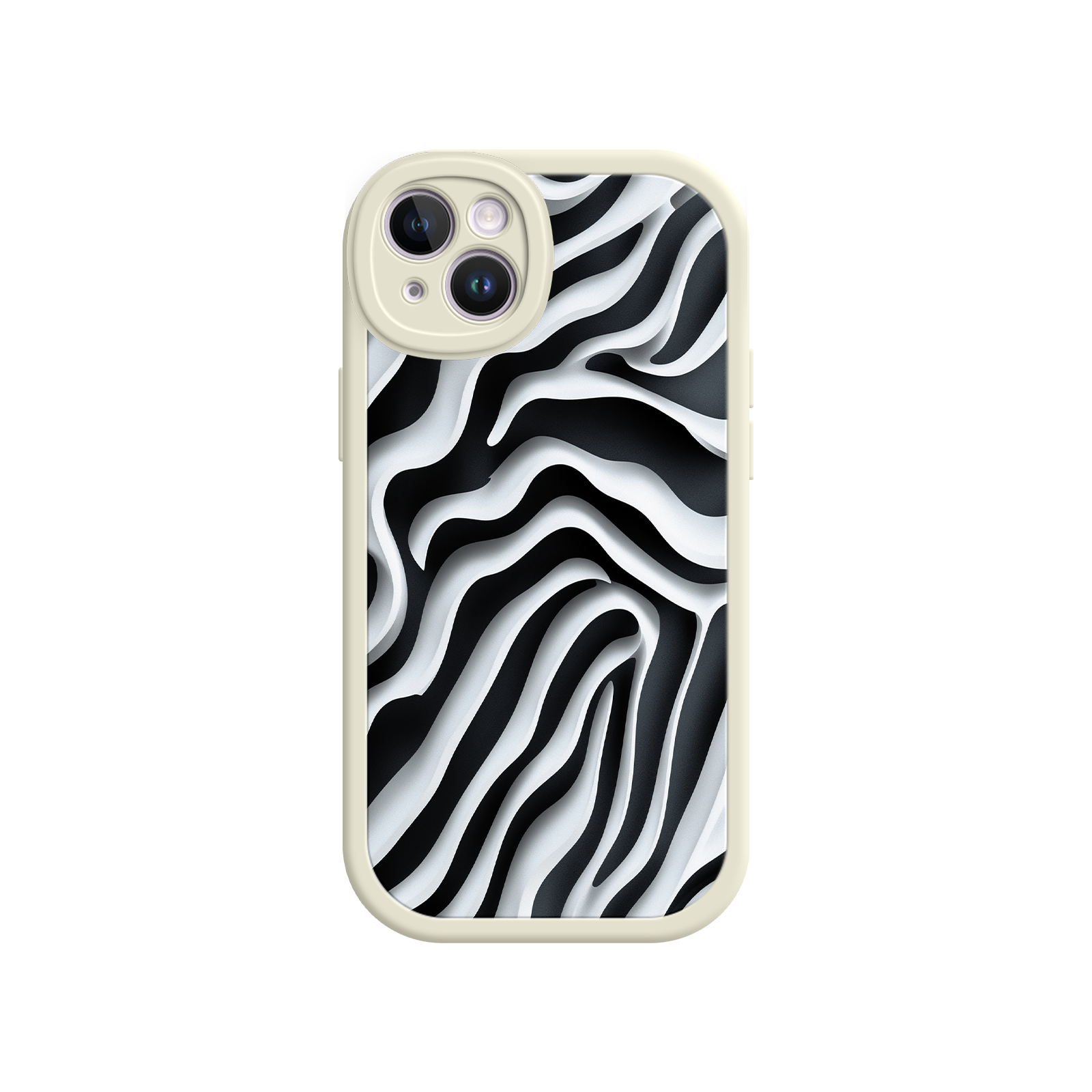 Zebra Pattern iPhone 17 Case – Black & White Protective Cover for iPhone 16 Pro / Max