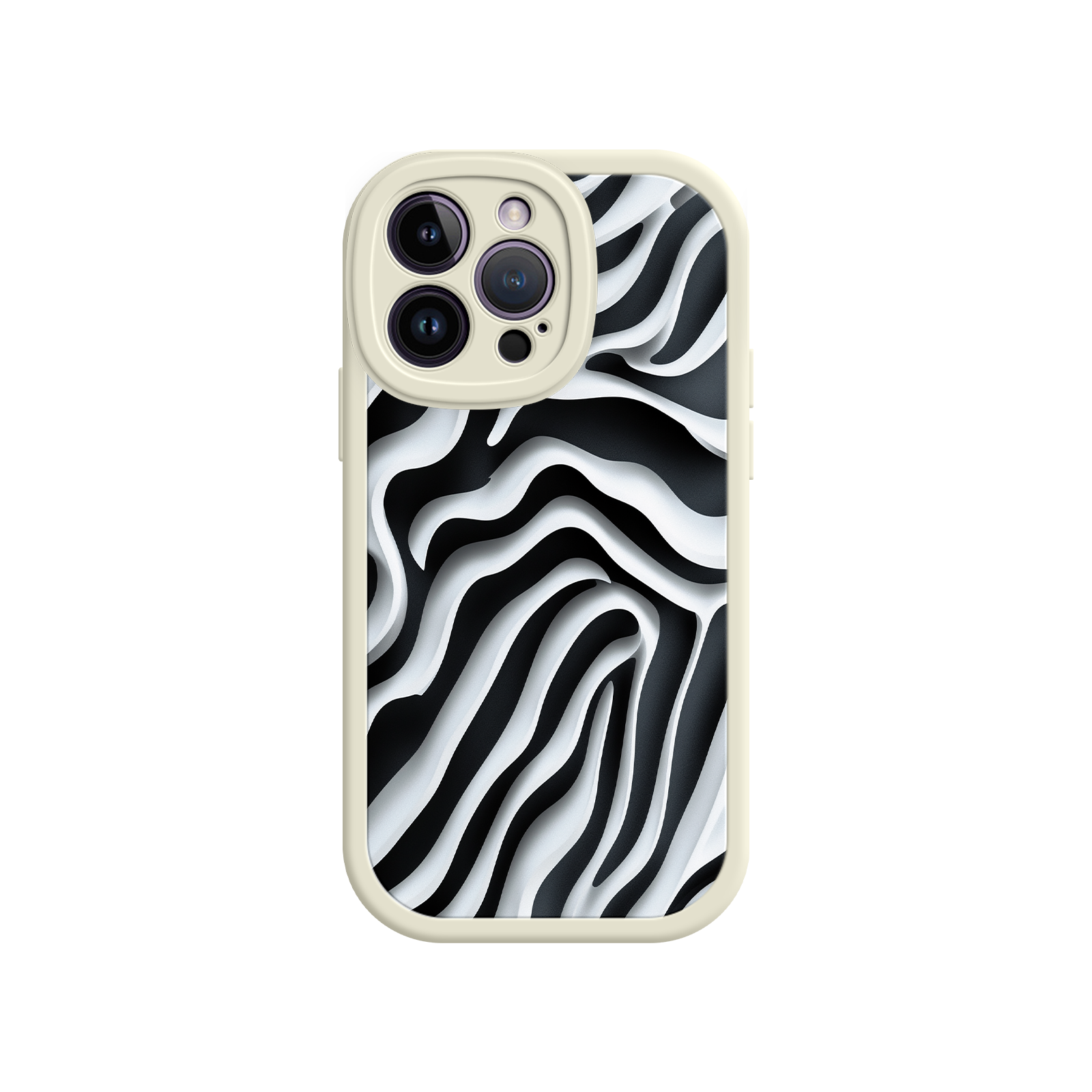 Zebra Pattern iPhone 17 Case – Black & White Protective Cover for iPhone 16 Pro / Max