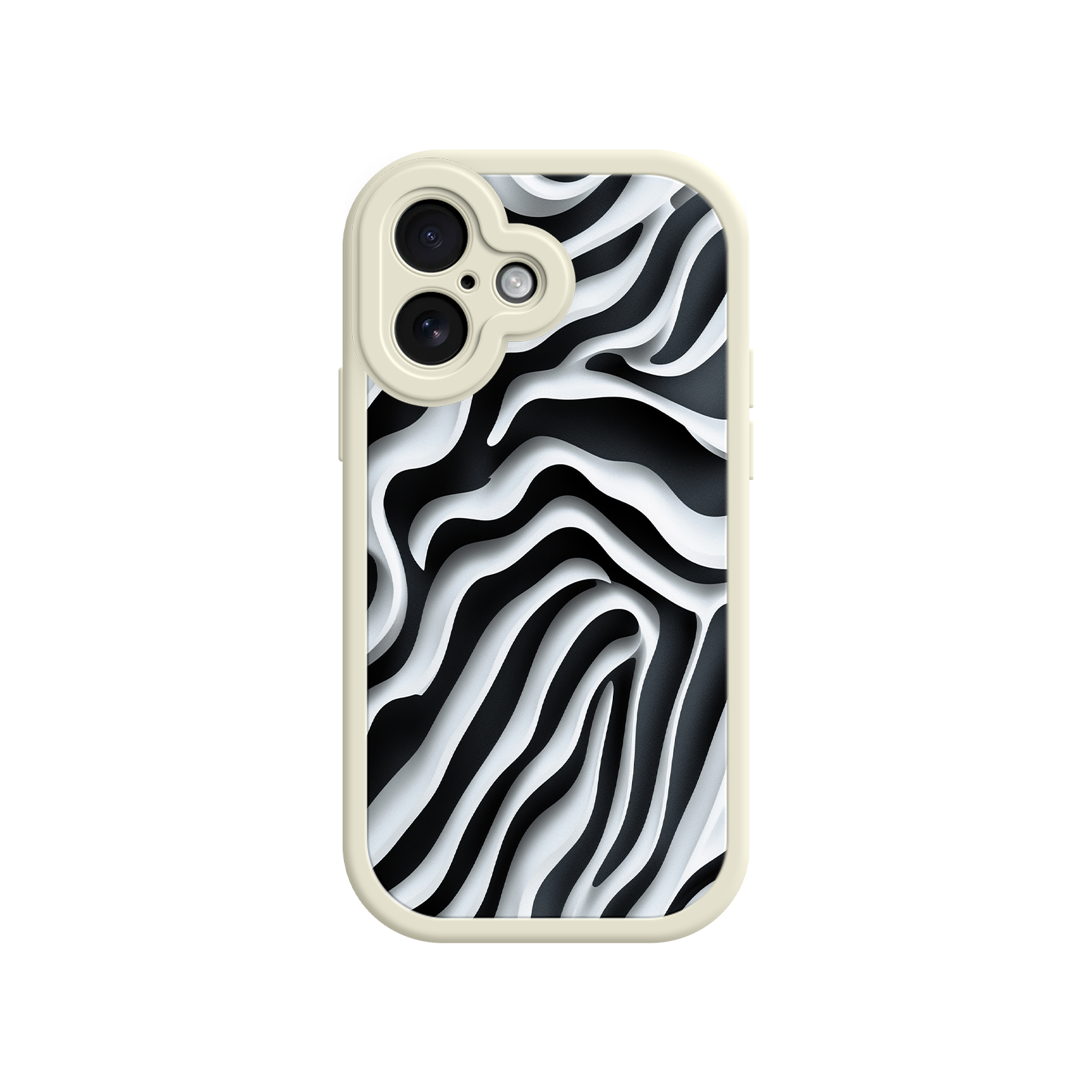 Zebra Pattern iPhone 17 Case – Black & White Protective Cover for iPhone 16 Pro / Max
