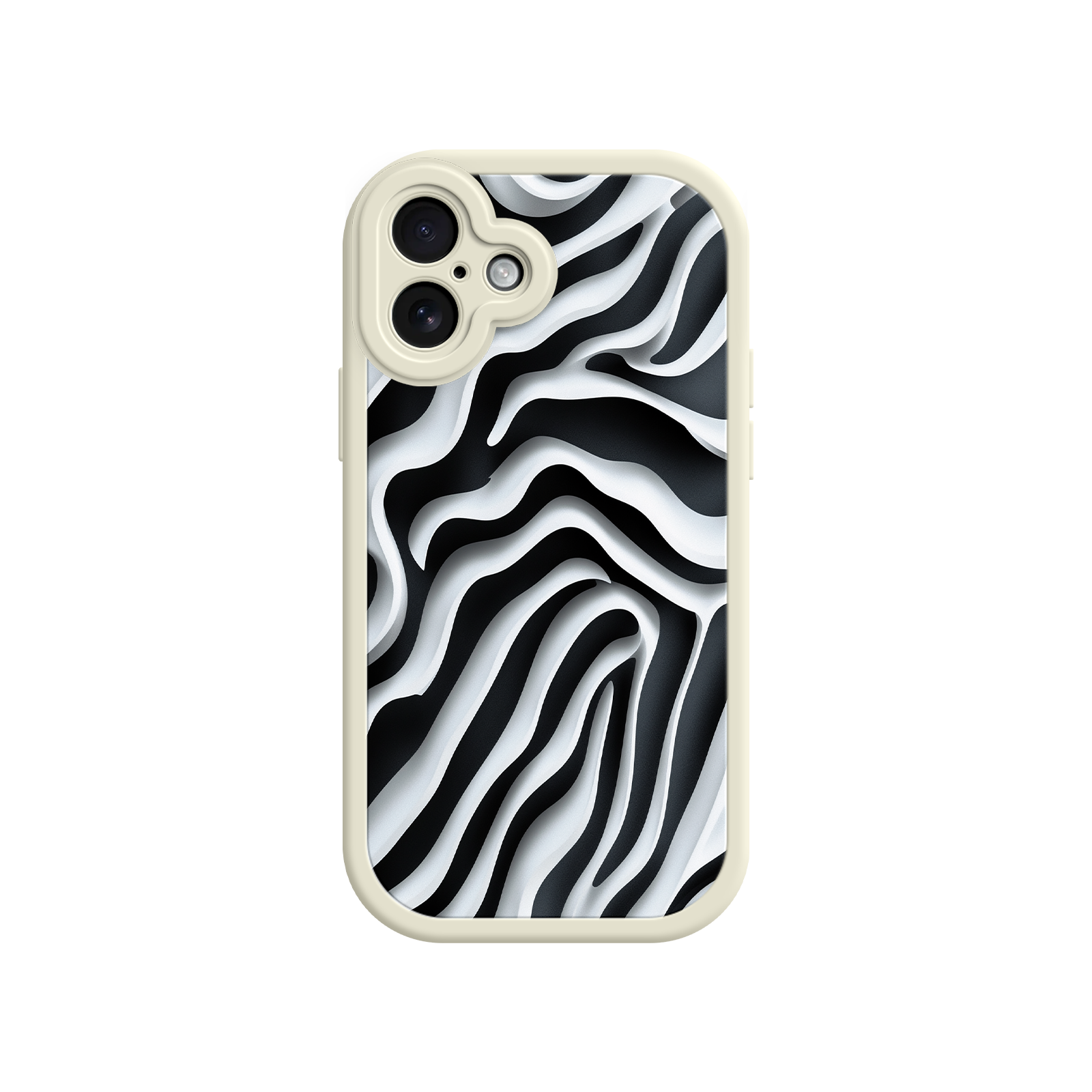 Zebra Pattern iPhone 17 Case – Black & White Protective Cover for iPhone 16 Pro / Max