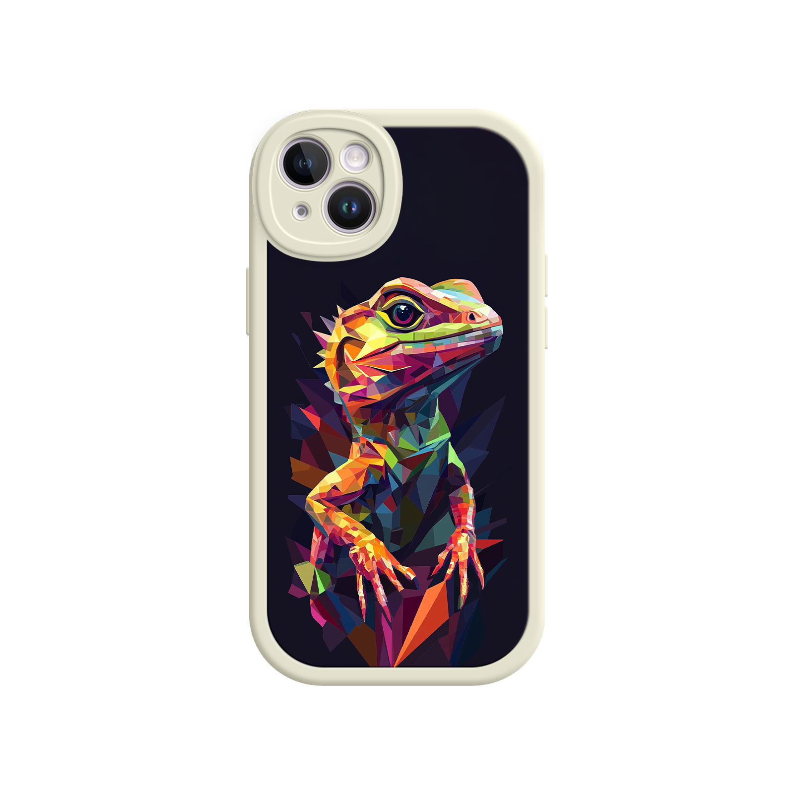 Geometric Lizard iPhone 17 Case – Colorful Polygon Art, Protective Animal Print Cover, Bold Reptile Design