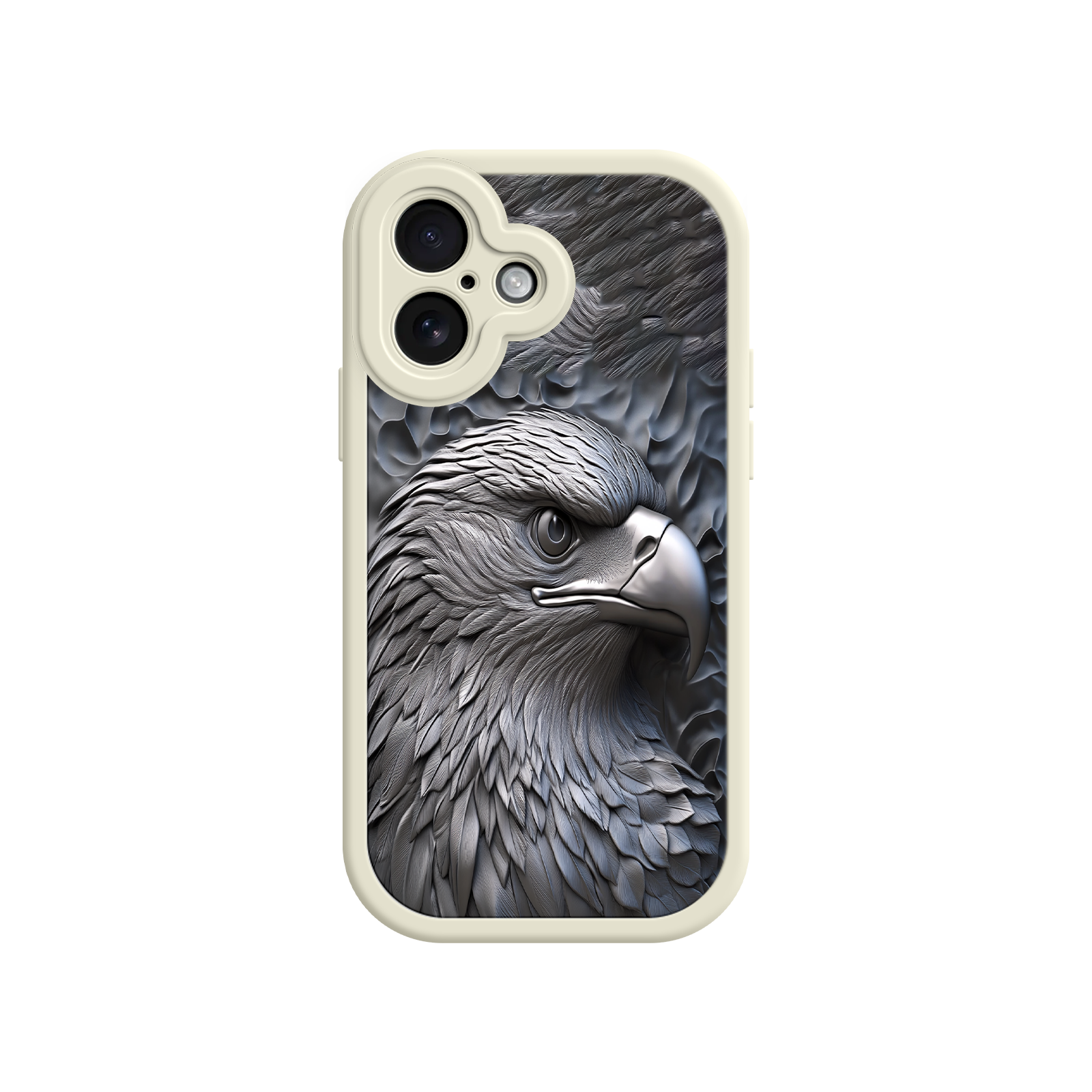 Embossed Eagle iPhone 17 Case – Grayscale 3D Design, Rugged Protective Cover, Symbol of Strength & Freedom