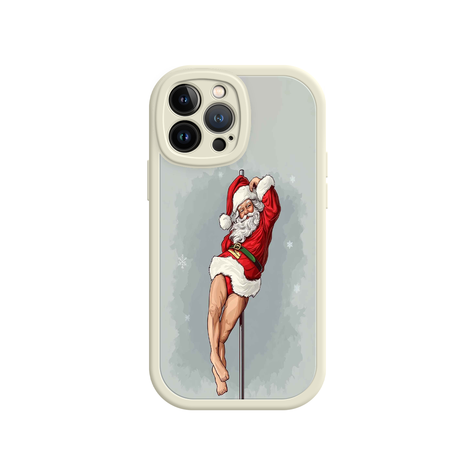 Pole Dancing Santa Claus iPhone 17 Case – Funny Christmas Art, Cheeky Holiday Design, Festive Adult Humor