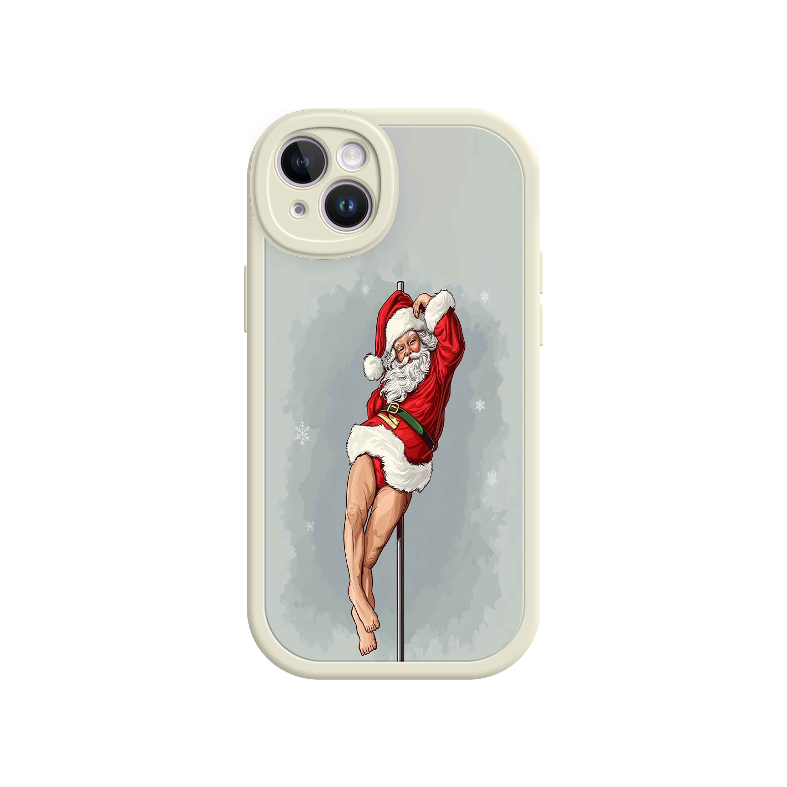 Pole Dancing Santa Claus iPhone 17 Case – Funny Christmas Art, Cheeky Holiday Design, Festive Adult Humor