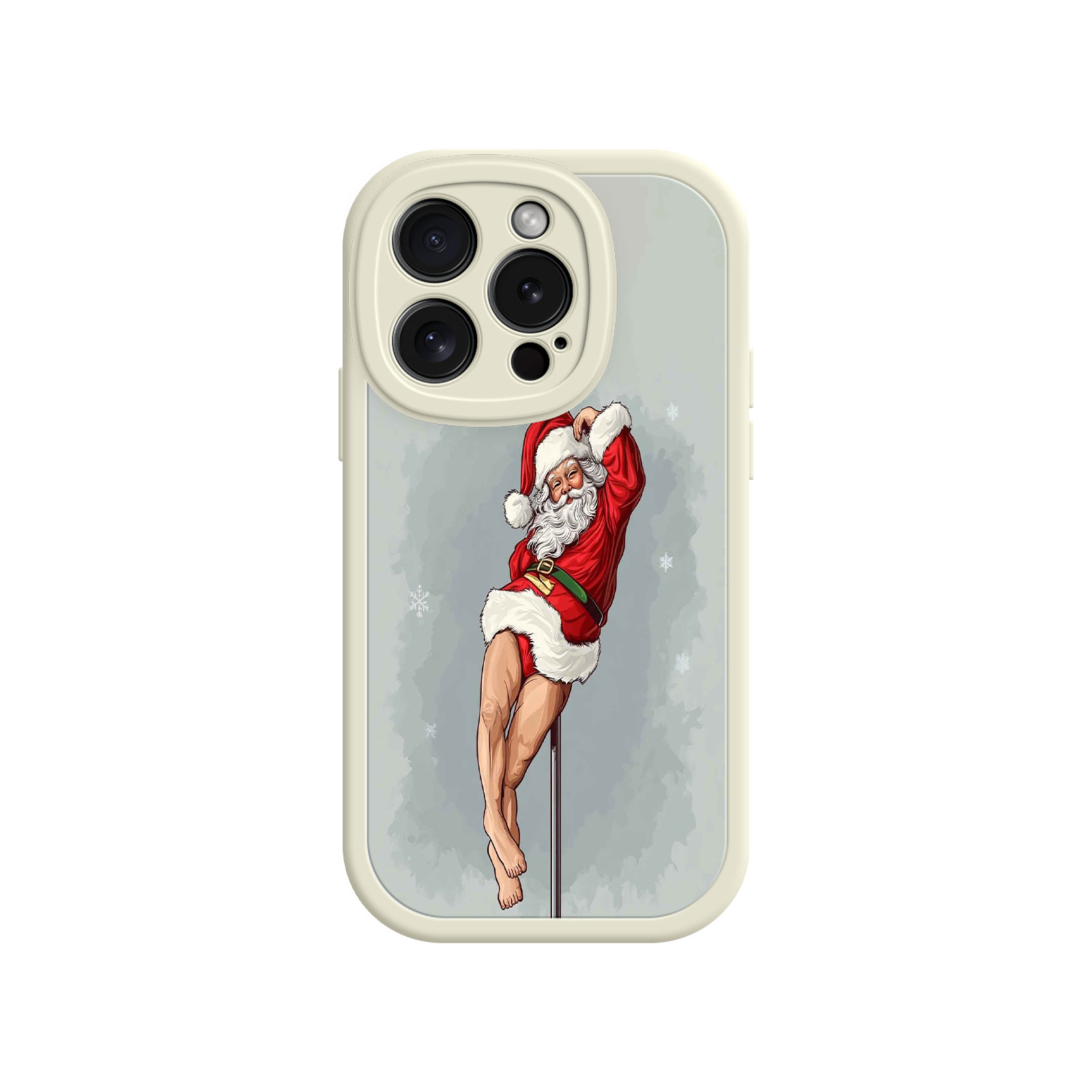 Pole Dancing Santa Claus iPhone 17 Case – Funny Christmas Art, Cheeky Holiday Design, Festive Adult Humor