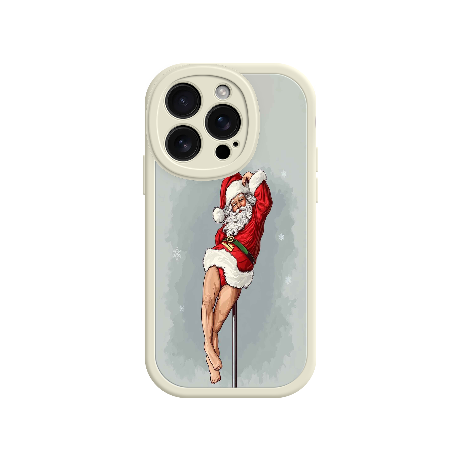 Pole Dancing Santa Claus iPhone 17 Case – Funny Christmas Art, Cheeky Holiday Design, Festive Adult Humor