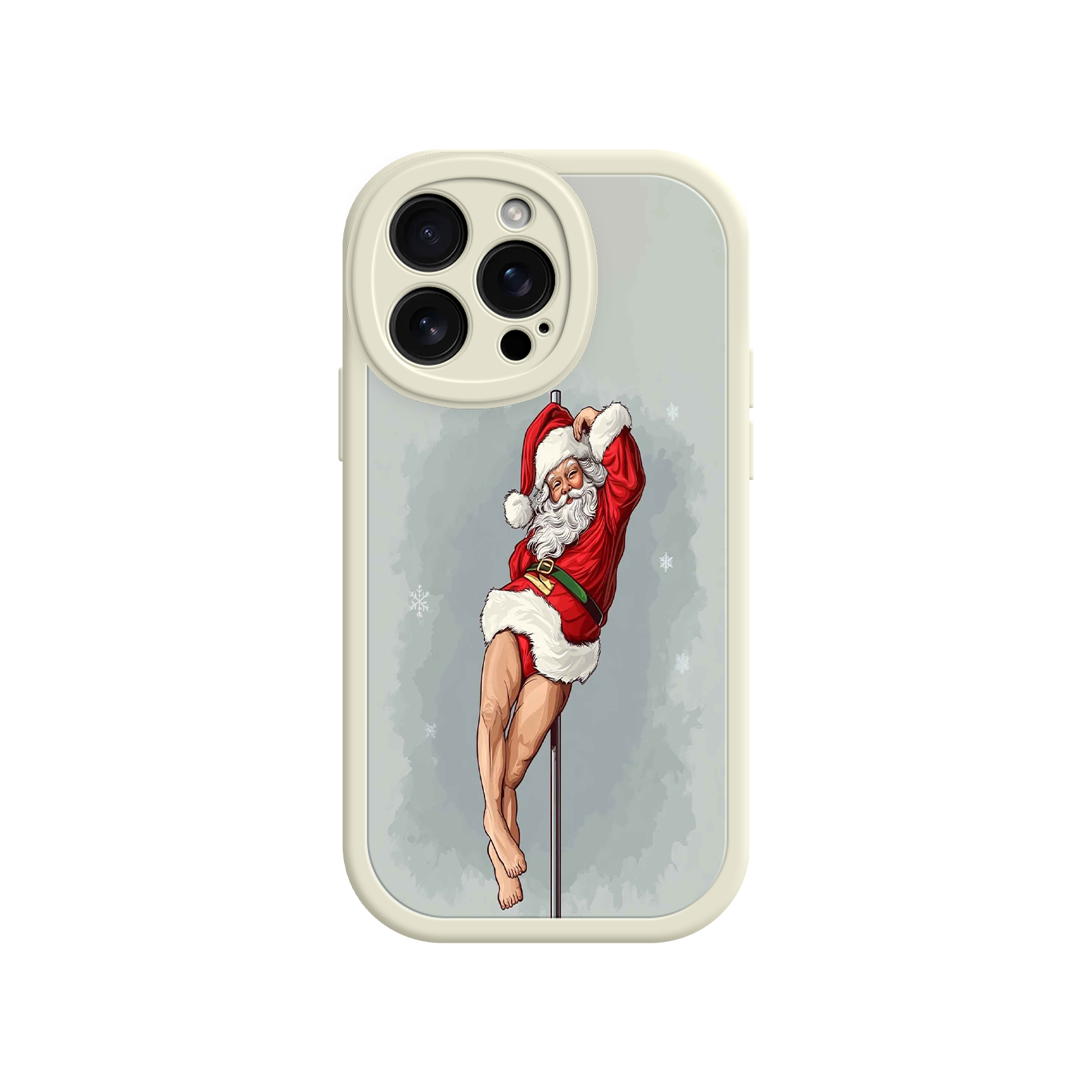 Pole Dancing Santa Claus iPhone 17 Case – Funny Christmas Art, Cheeky Holiday Design, Festive Adult Humor
