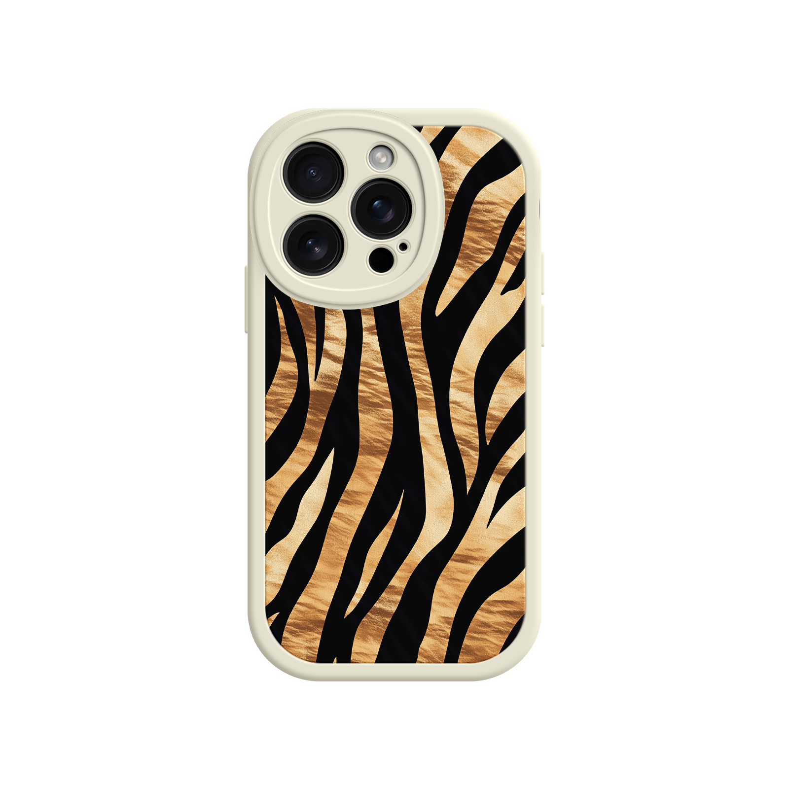 iPhone case with exotic animal print and green border