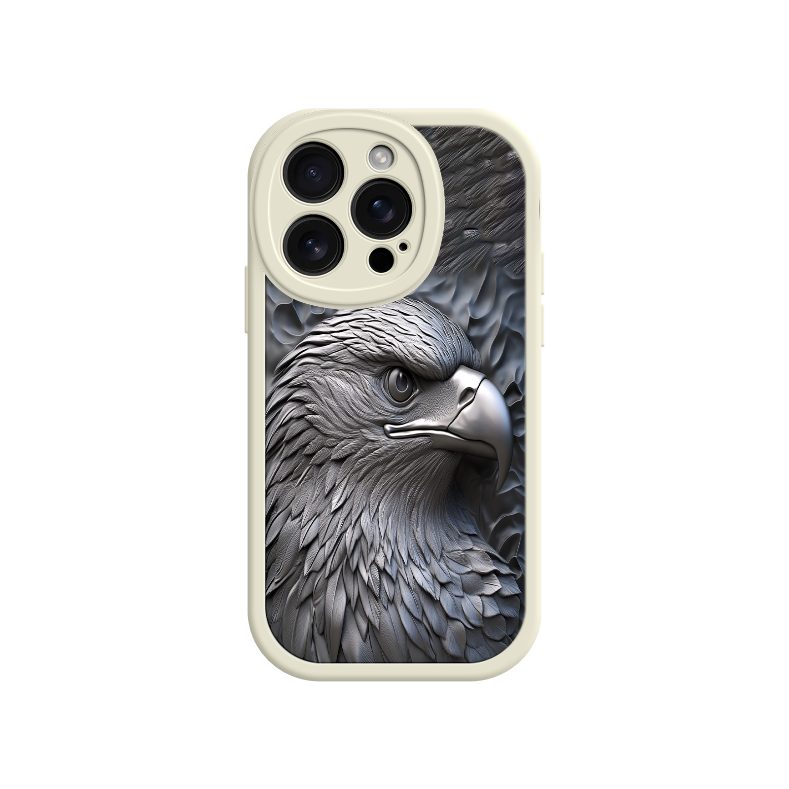 Embossed Eagle iPhone 17 Case – Grayscale 3D Design, Rugged Protective Cover, Symbol of Strength & Freedom