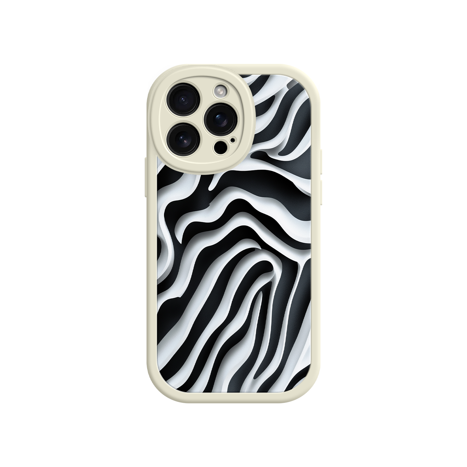 Zebra Pattern iPhone 17 Case – Black & White Protective Cover for iPhone 16 Pro / Max