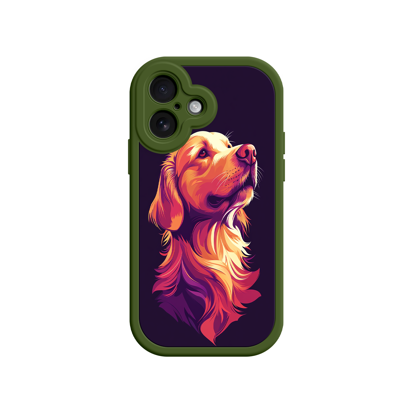 Expressive dog illustration phone case with flair