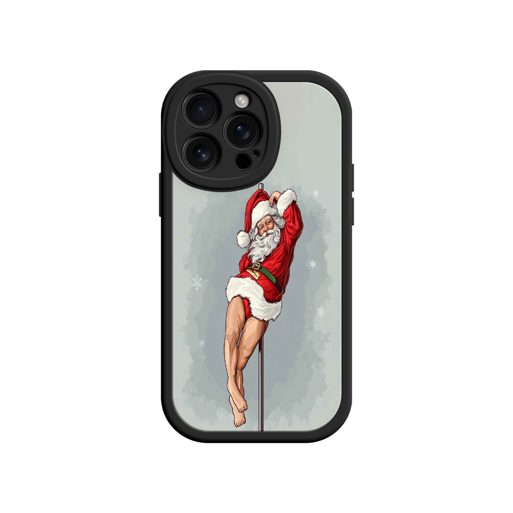 Pole Dancing Santa Claus iPhone 17 Case – Funny Christmas Art, Cheeky Holiday Design, Festive Adult Humor