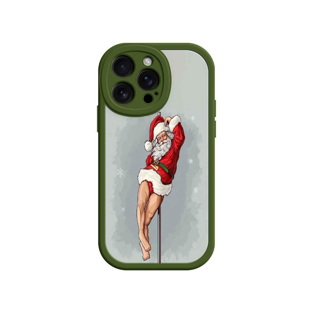 Pole Dancing Santa Claus iPhone 17 Case – Funny Christmas Art, Cheeky Holiday Design, Festive Adult Humor