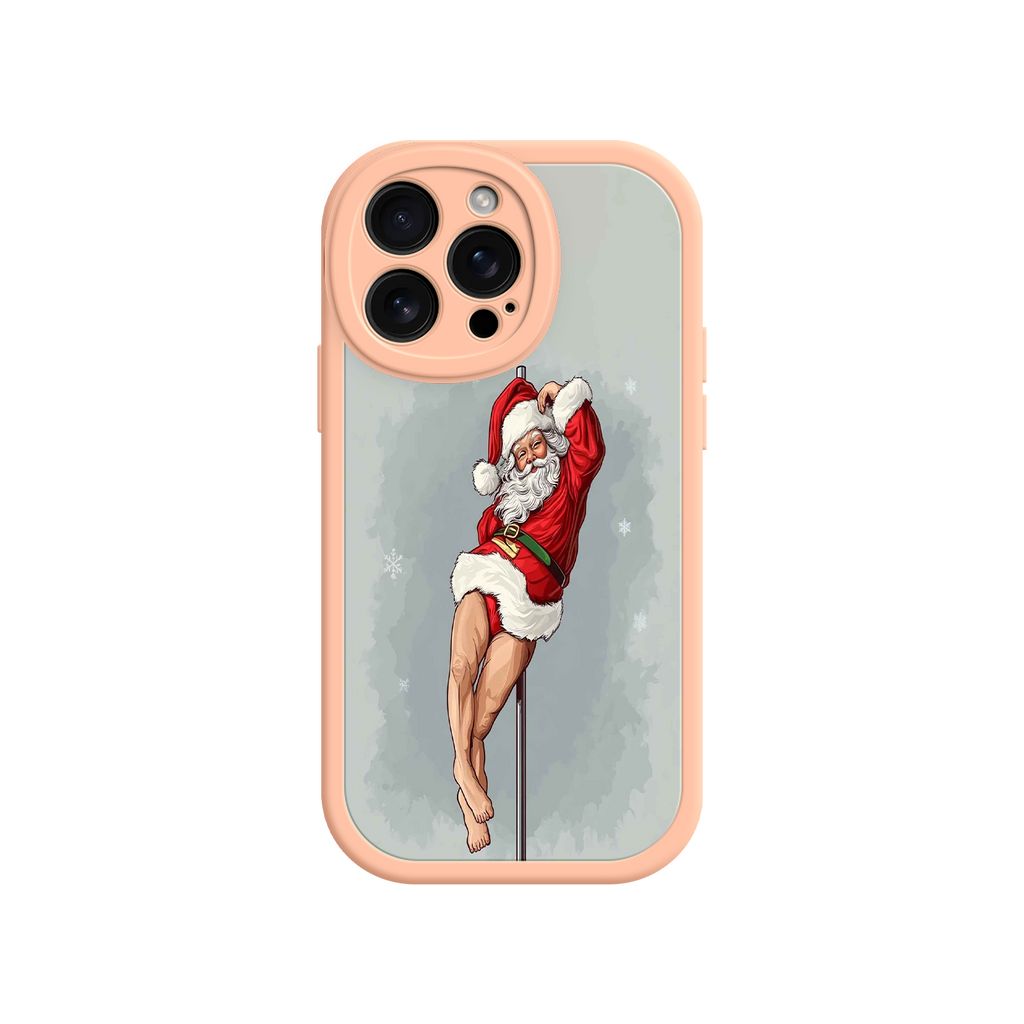 Pole Dancing Santa Claus iPhone 17 Case – Funny Christmas Art, Cheeky Holiday Design, Festive Adult Humor
