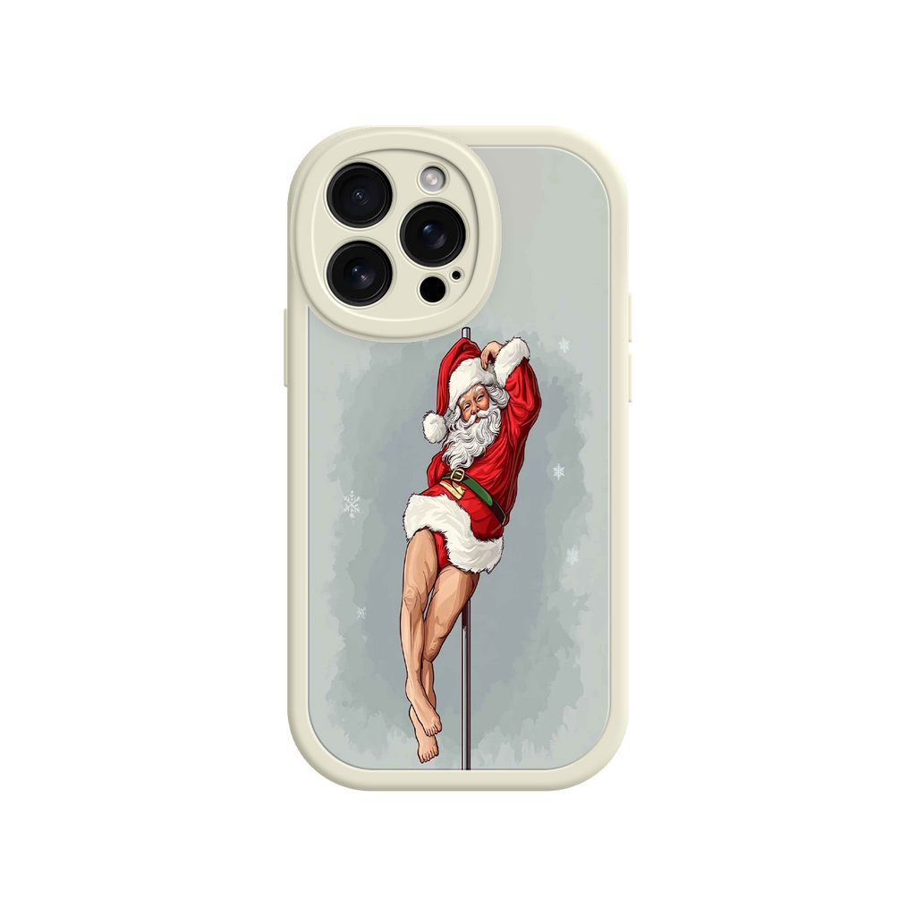 Pole Dancing Santa Claus iPhone 17 Case – Funny Christmas Art, Cheeky Holiday Design, Festive Adult Humor