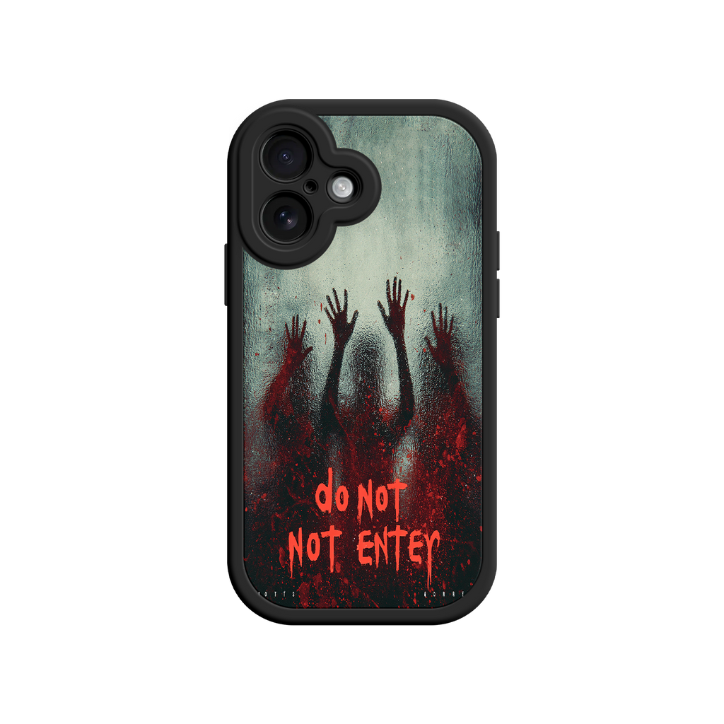 Halloween phone case with blood splatter and fog
