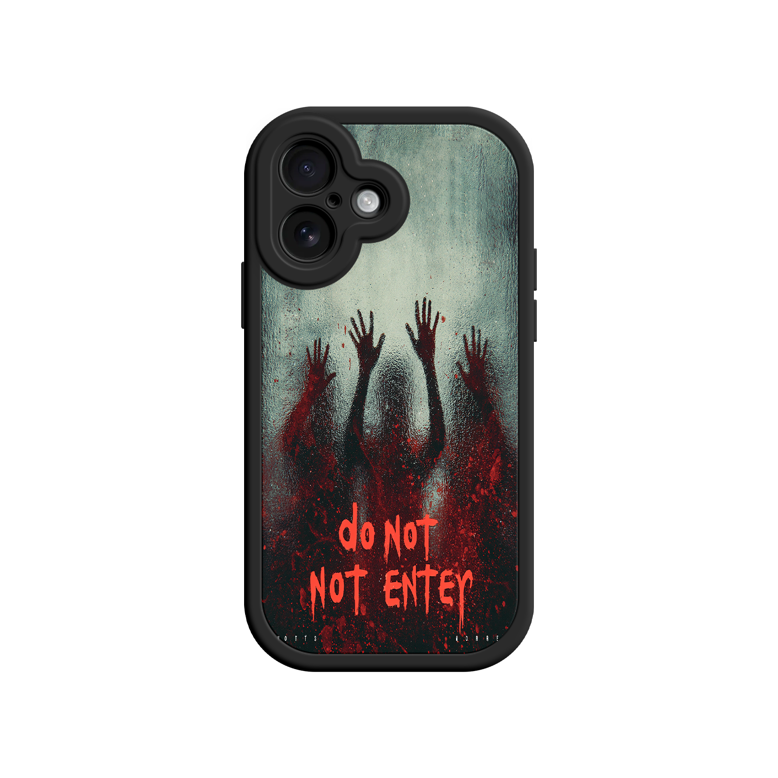 Halloween phone case with blood splatter and fog