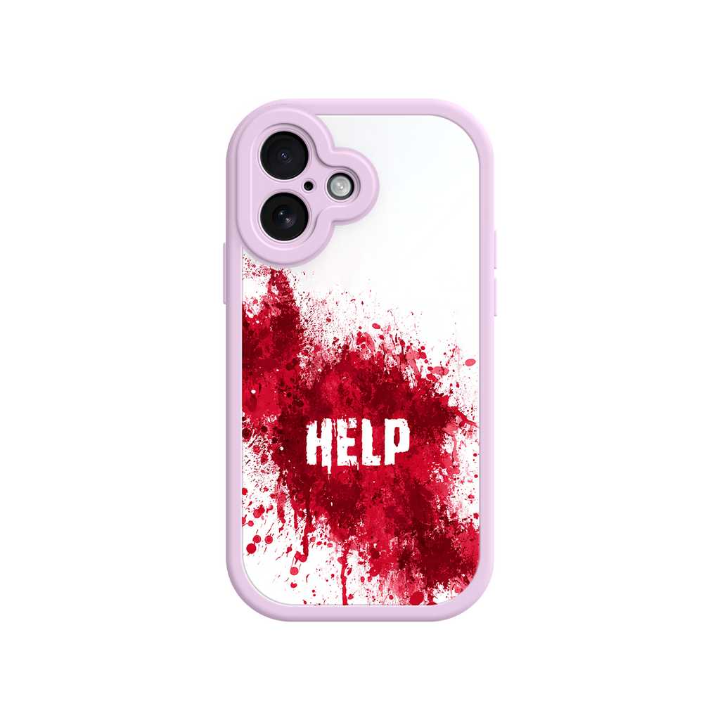 Creepy phone case with realistic blood splatter
