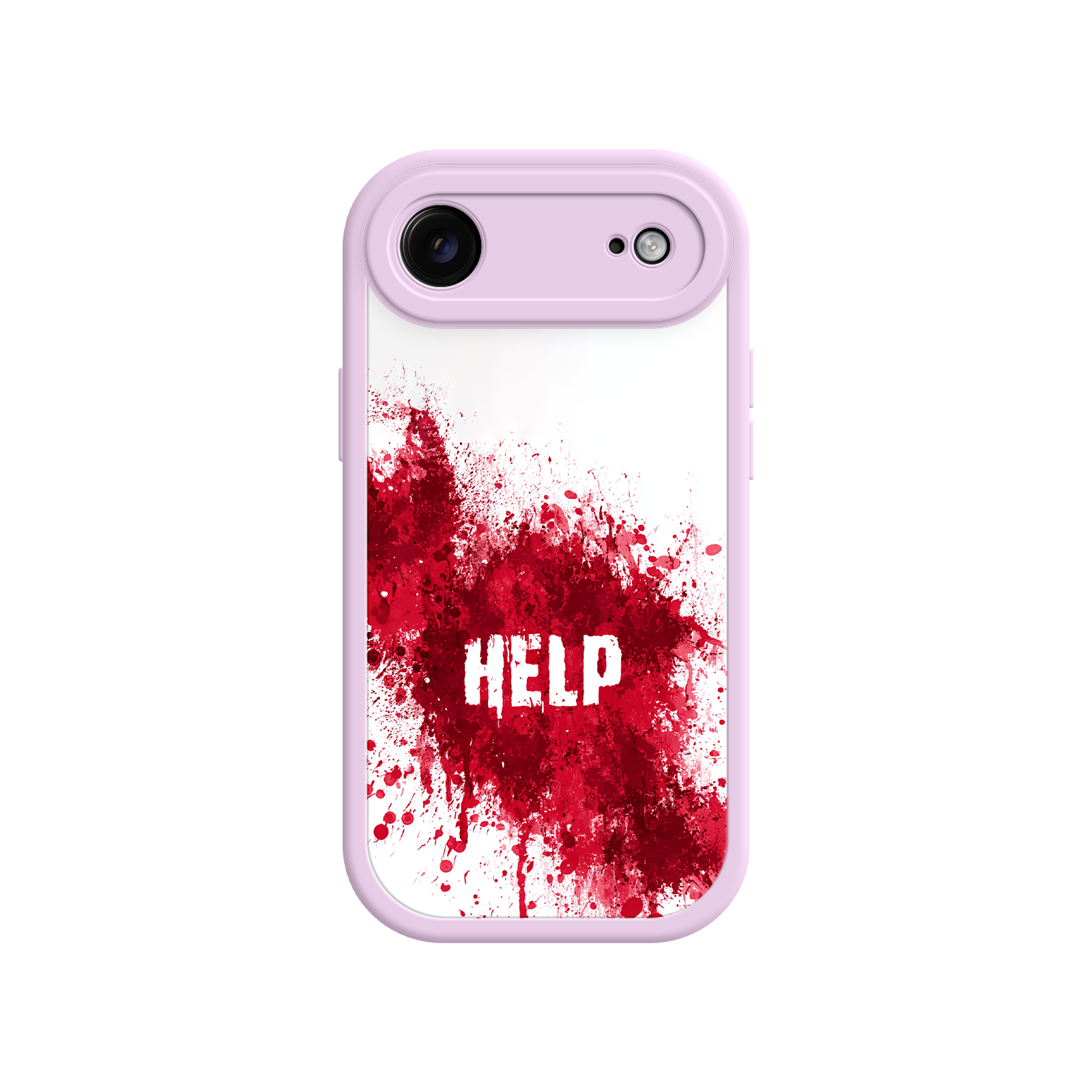Scary phone case with emergency-style graphic