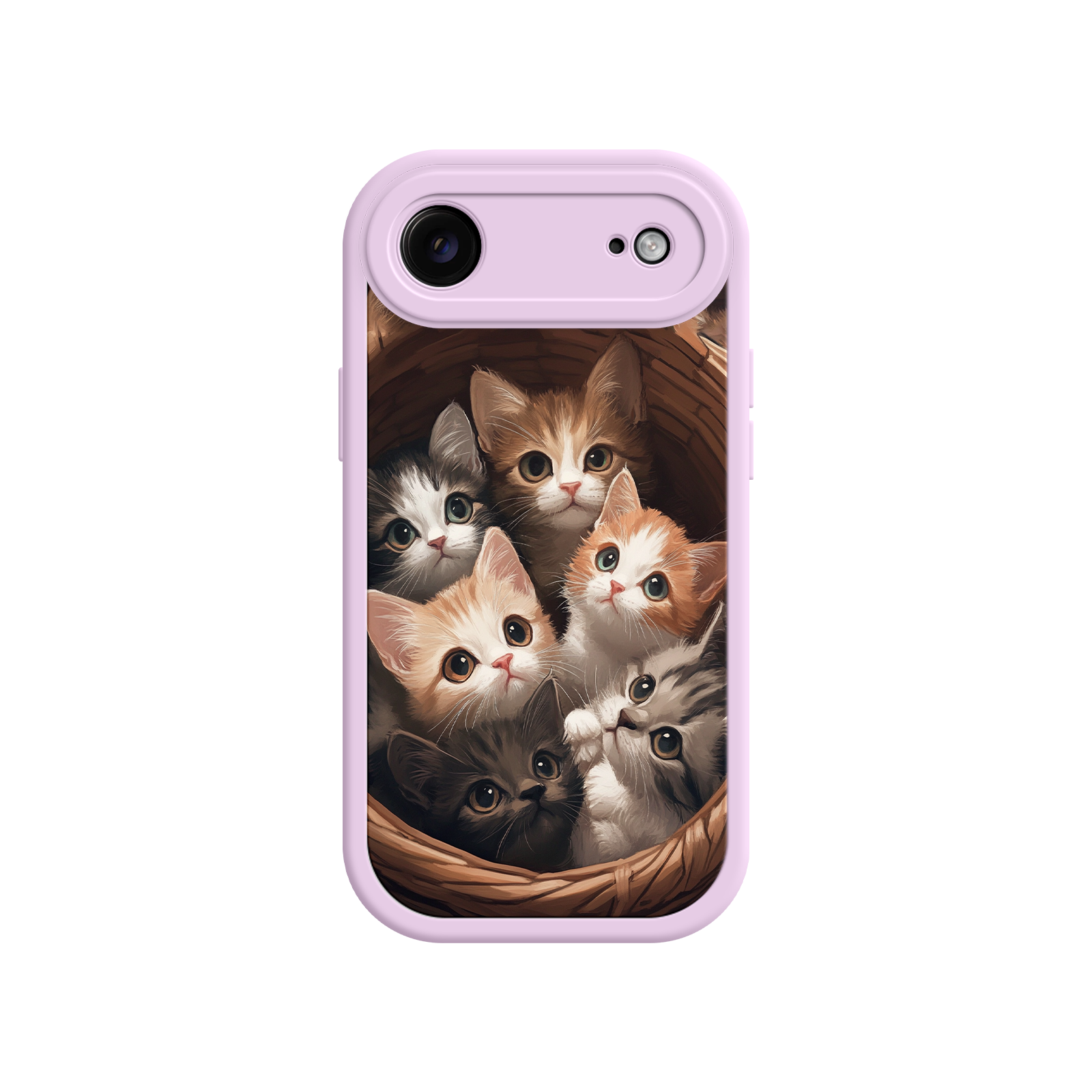 Cat phone case with expressive eyes and fur detail