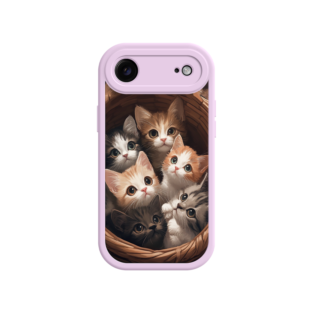Kitten iPhone case with cozy cat illustration