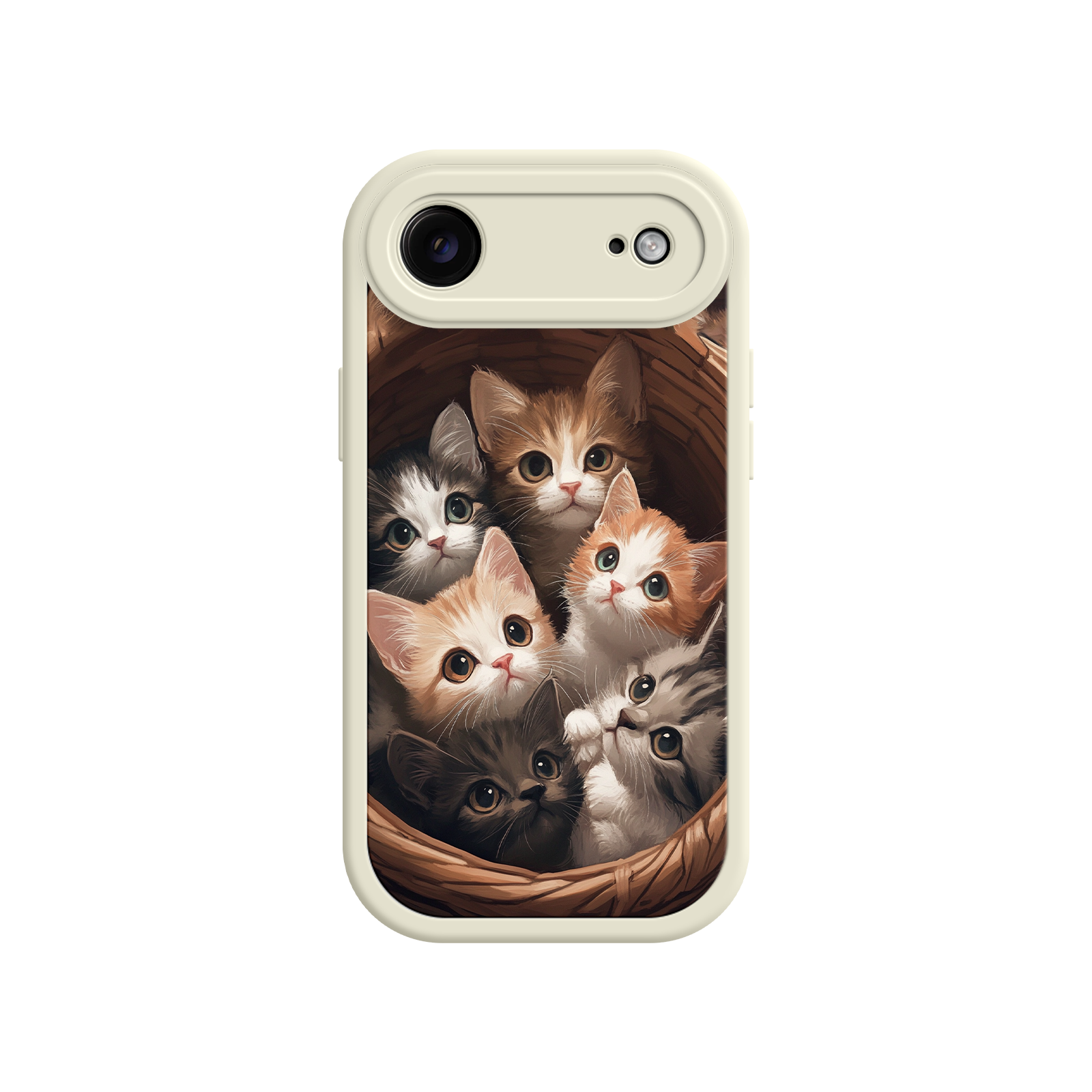 Feline phone case with adorable kitten group