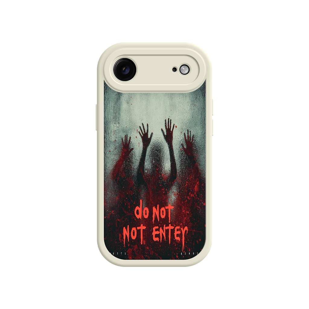 Spooky phone case with fog and blood splatter