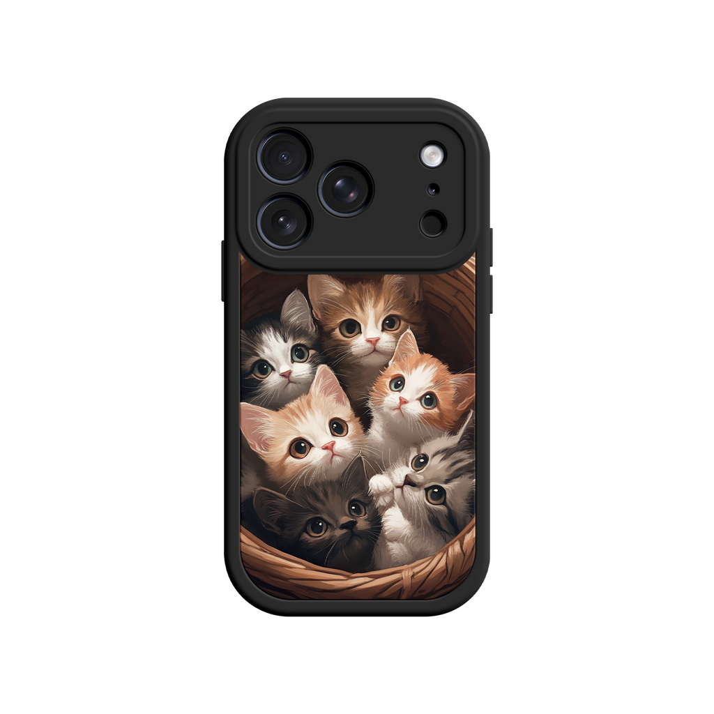 iPhone case featuring adorable tabby cats