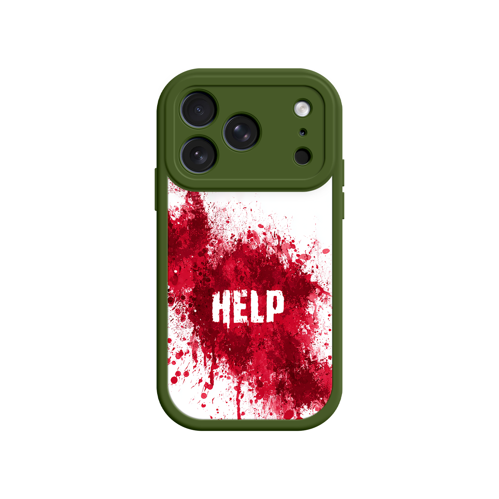Unique phone case with creepy blood splatter