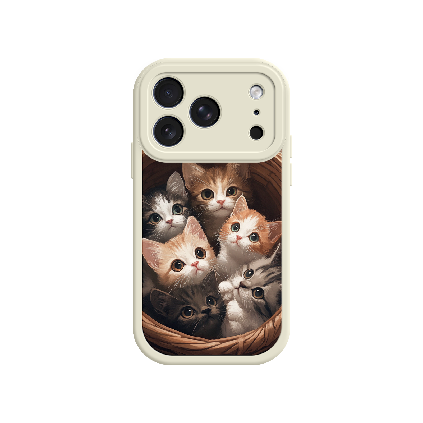 iPhone case with expressive feline faces