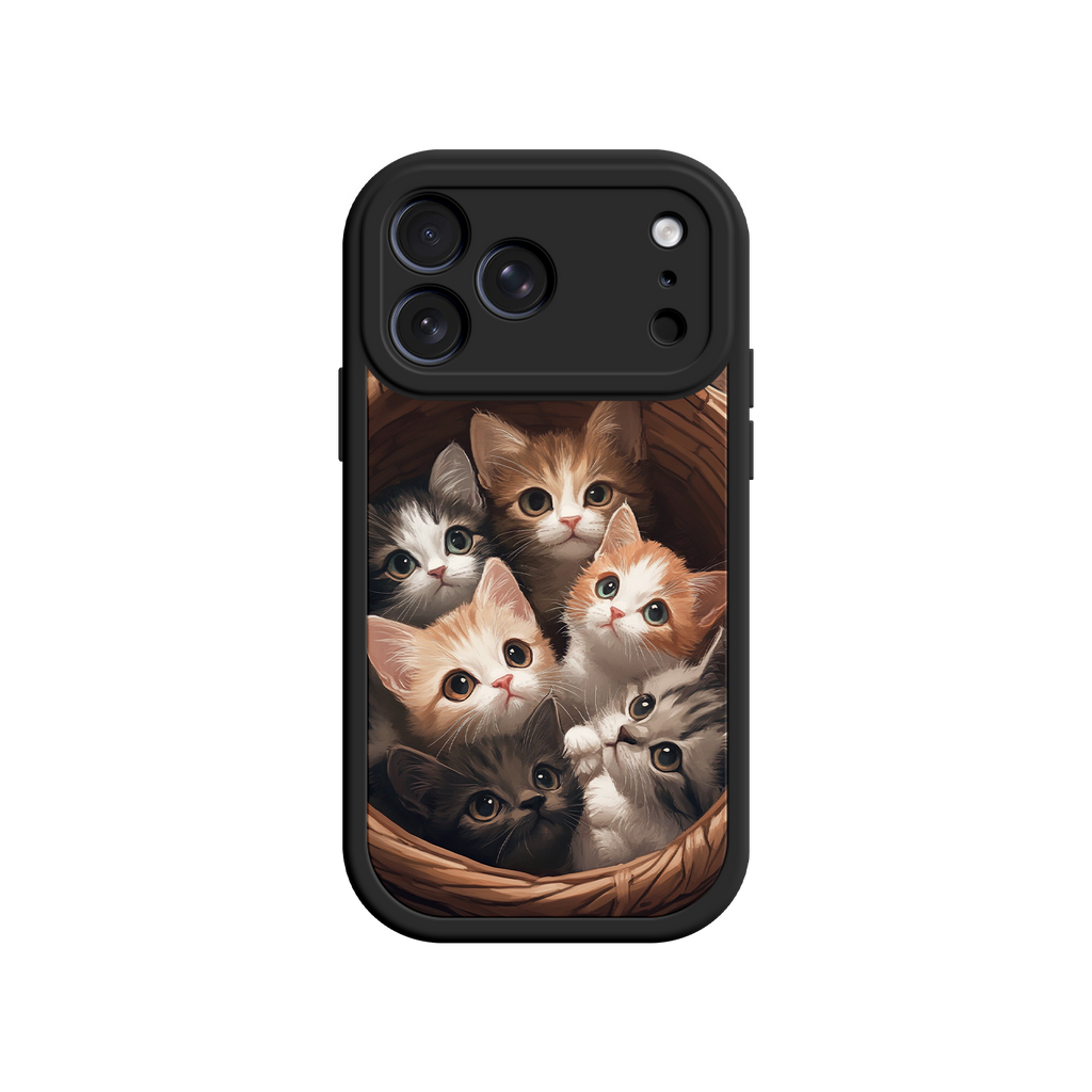 Adorable kitten phone case with cozy design