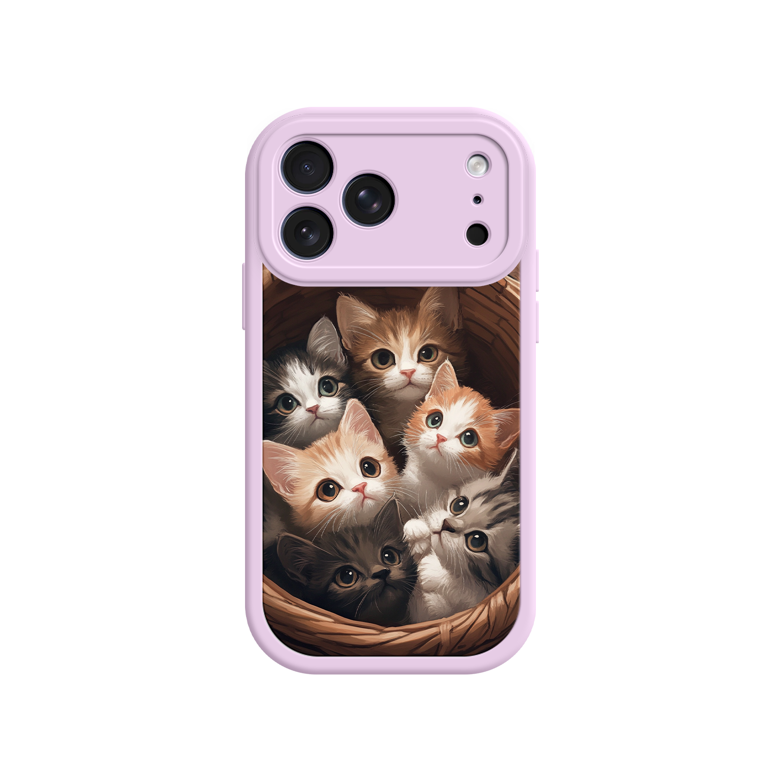 Cozy kitten phone case with warm tones