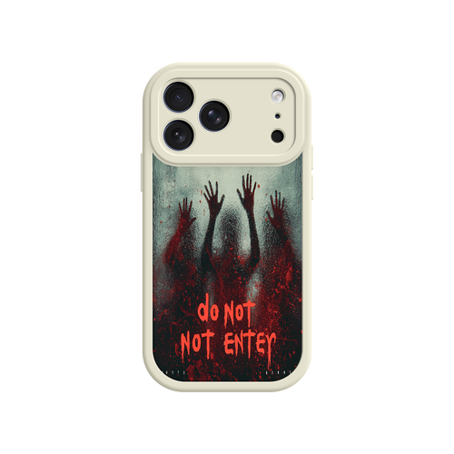 Thriller-themed phone case with silhouetted hands design
