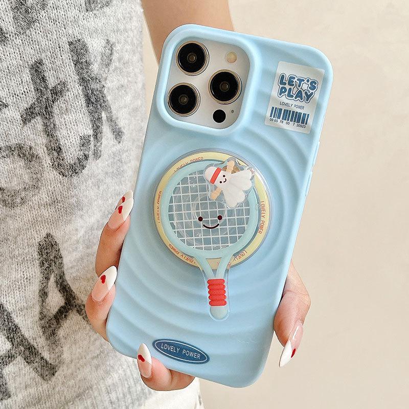 Badminton table tennis Magsafe PopSockets phone PopGrip, adjustable cellphone stand with phonecase, retractable smartphone holder, phone mount case, casing, handheld accessories case  badminton badminton  phone