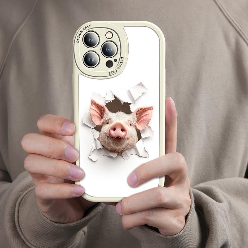 Piggy phonecase compatible for iphone 16 15 14 13 12 11 Cellphone Casing Shockproof Devices Smartphone Protection Protective Back Cover Handheld Accessories Screen Protector