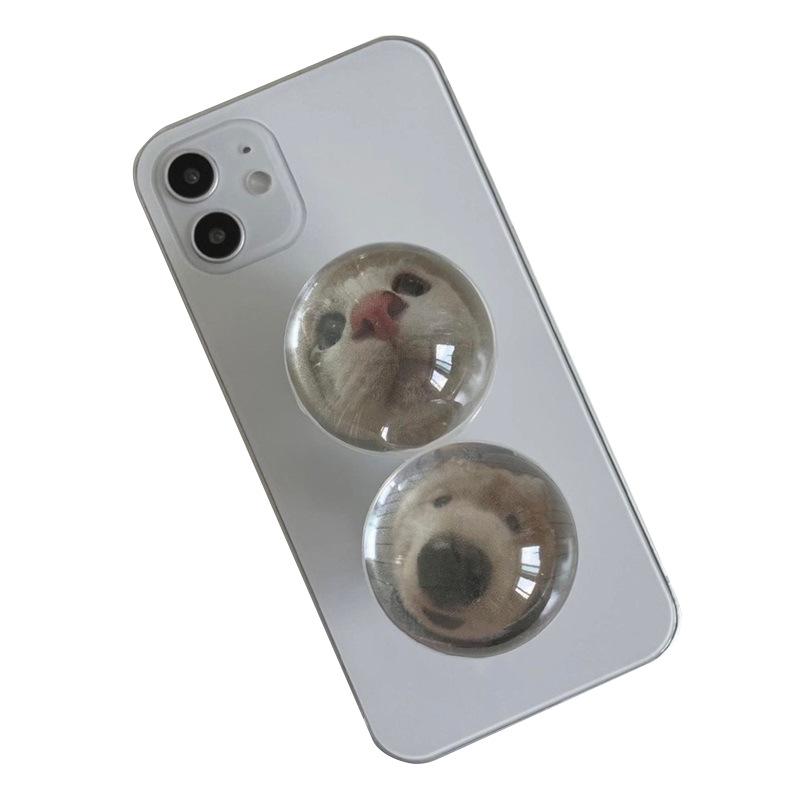 3D Crystal Ball Cat PopSockets phone PopGrip, adjustable cellphone stand, retractable smartphone holder, phone mount support, Folding Kickstand, handheld accessories