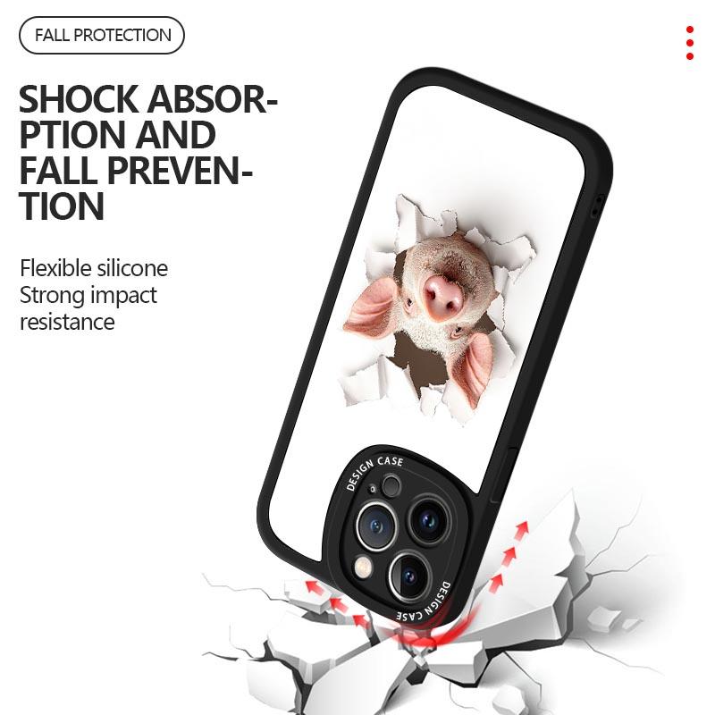 Piggy phonecase compatible for iphone 16 15 14 13 12 11 Cellphone Casing Shockproof Devices Smartphone Protection Protective Back Cover Handheld Accessories Screen Protector