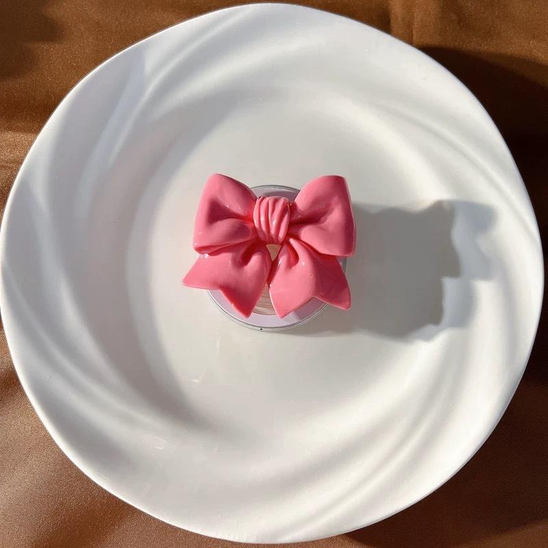 3D Ribbon Bow PopSockets phone PopGrip, Desktop Bracket, adjustable cellphone stand, retractable smartphone holder, phone mount support, Folding Kickstand, handheld accessories