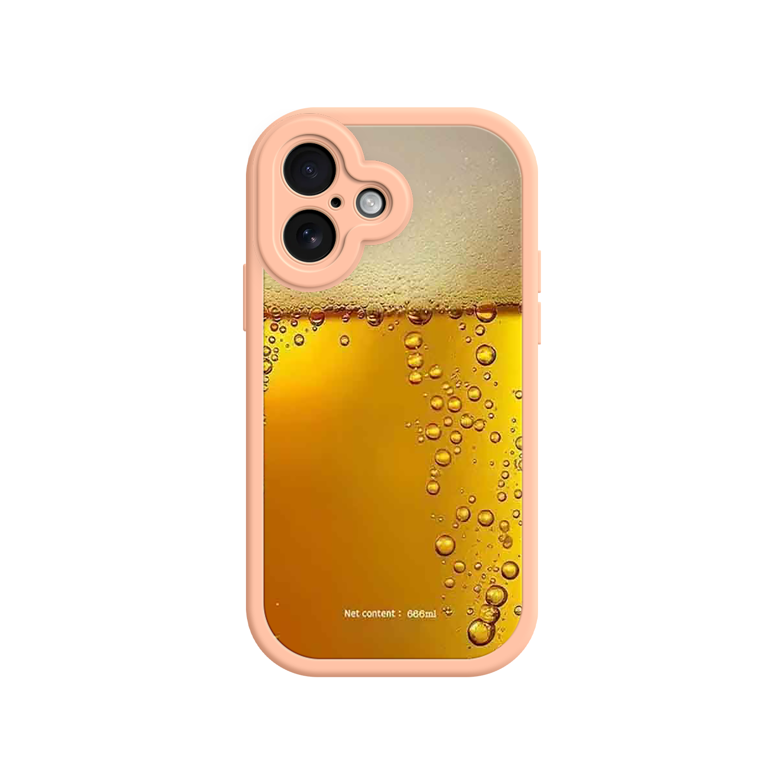 Protective beer phone case with drink design