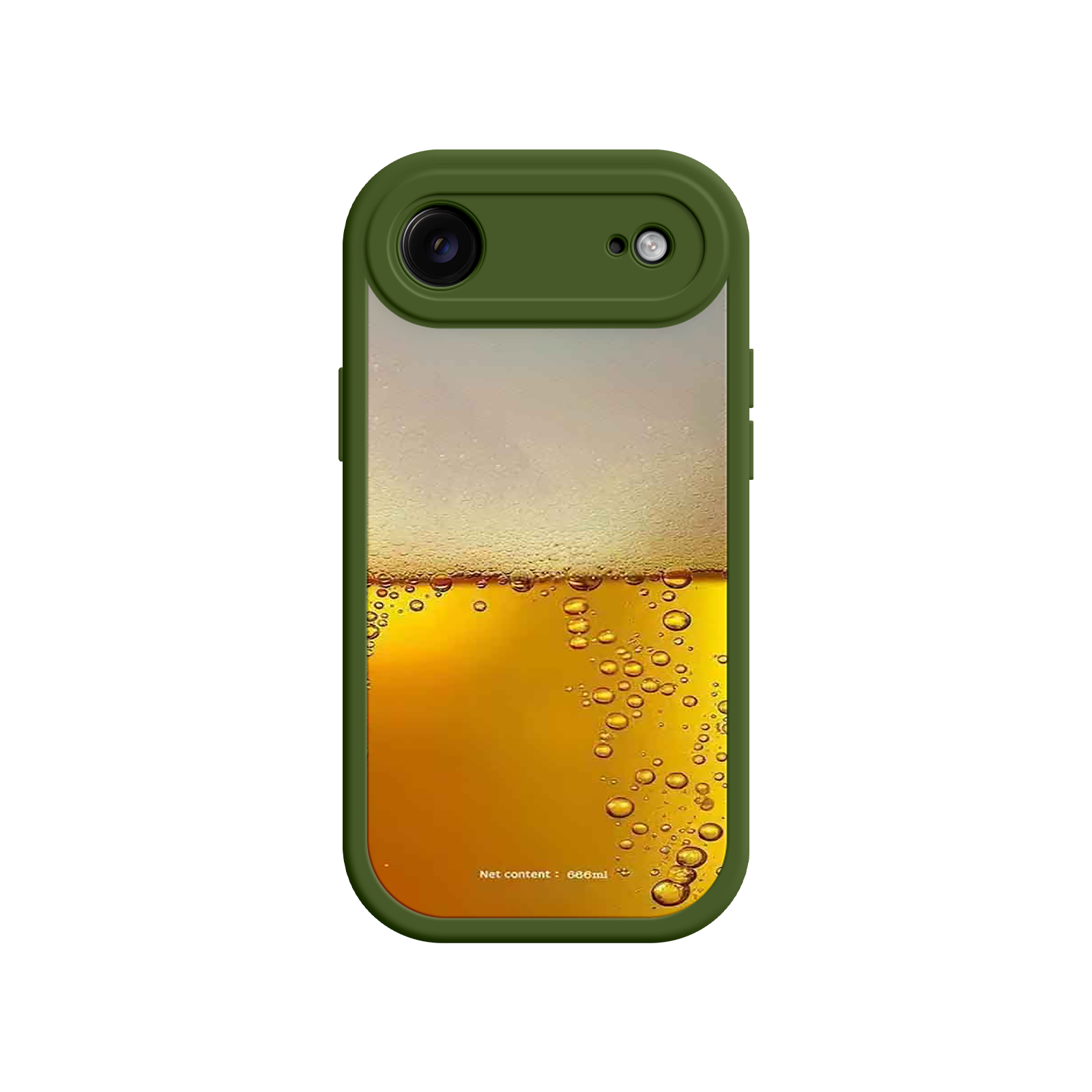 Ale-themed phone case with foam detail