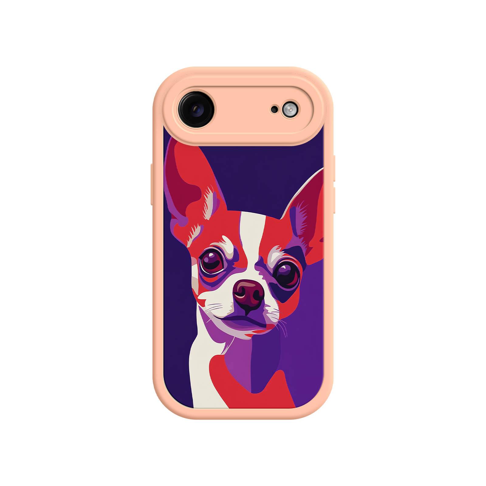 Colorful pet portrait phone case for dog lovers