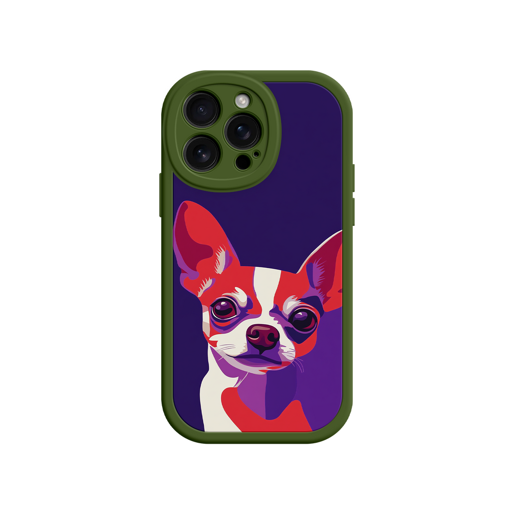 Pop art Chihuahua phone case with bold colors