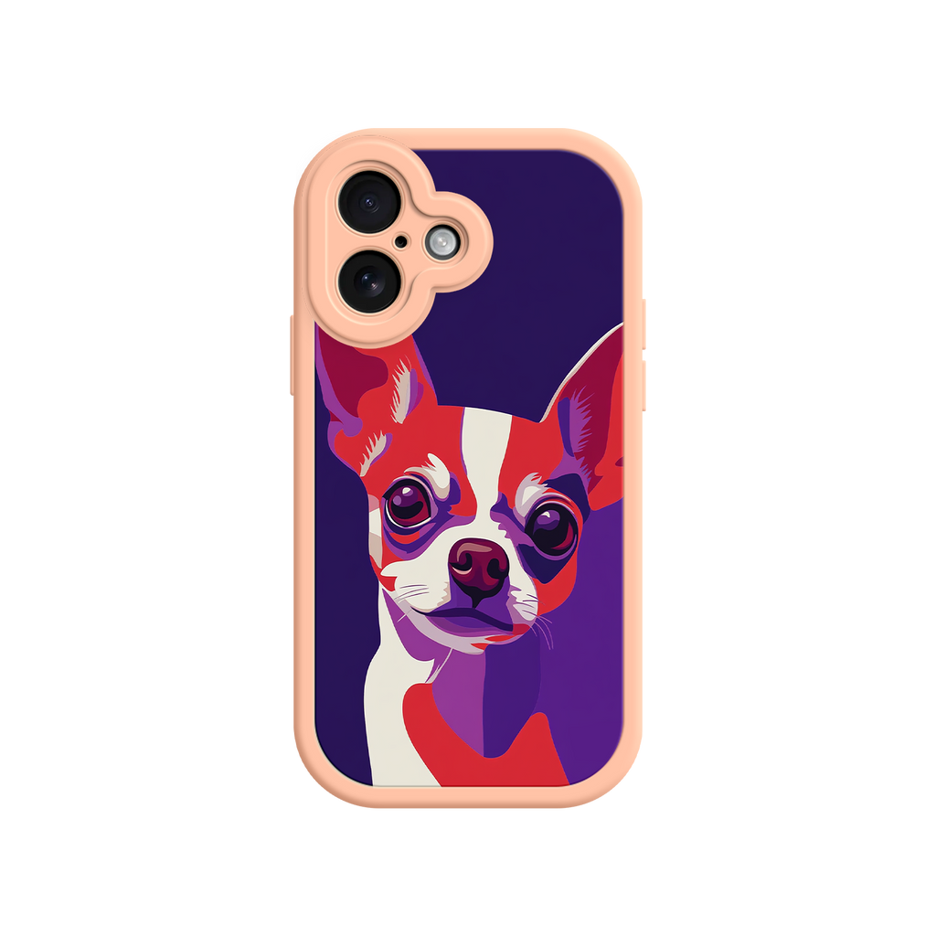 Colorful pet portrait phone case for dog lovers