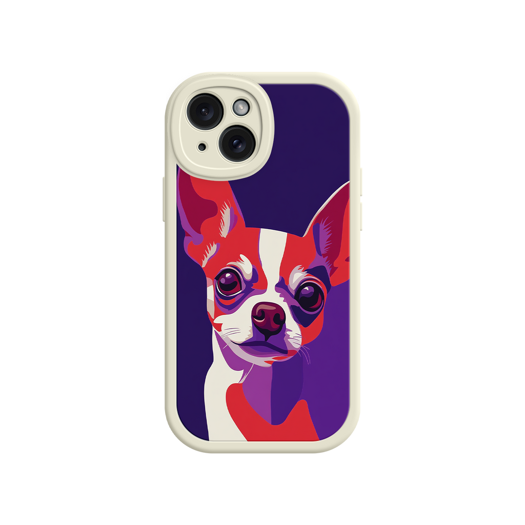 Pop art Chihuahua phone case with bold colors