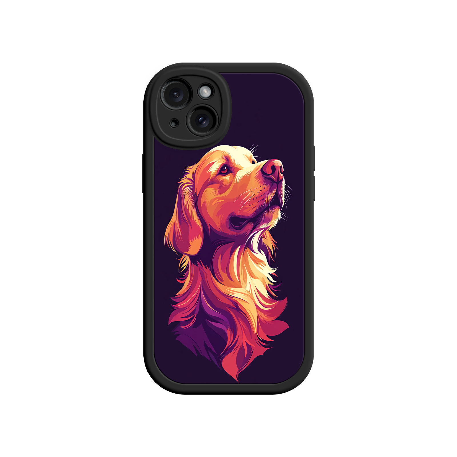 Colorful dog illustration phone cover for pet fans