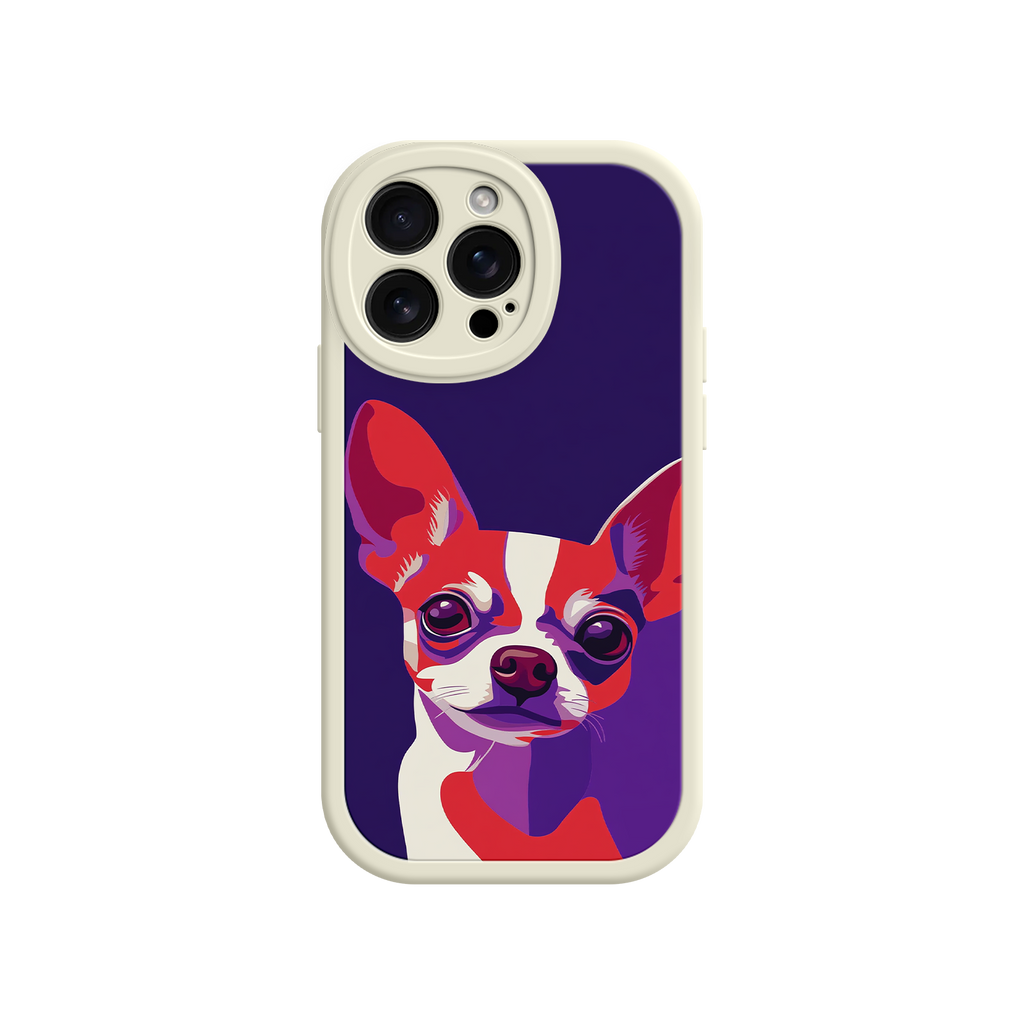 Vibrant dog illustration phone cover for iPhone