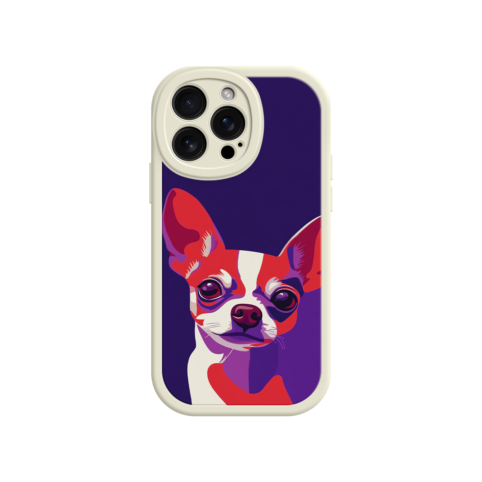 Vibrant dog illustration phone cover for iPhone